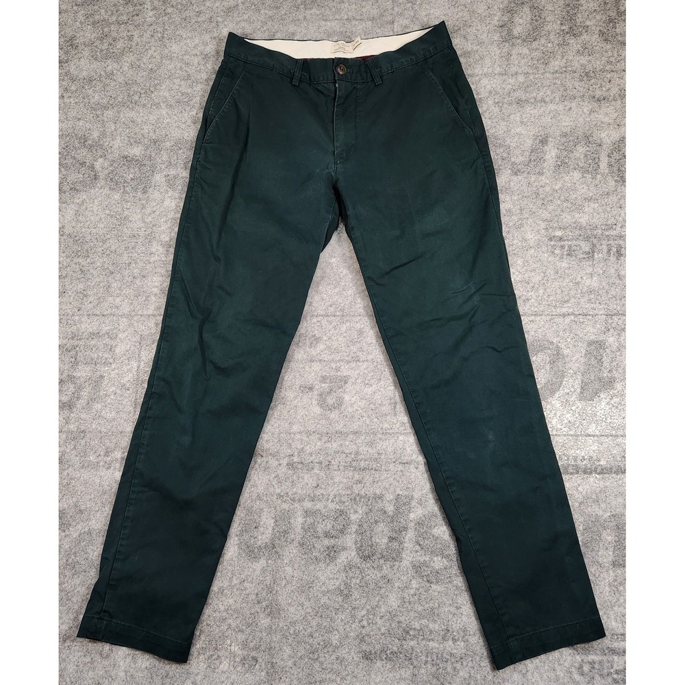 Club‎ Monaco Pants Men's 31x32 green modern slim fit with slash pockets